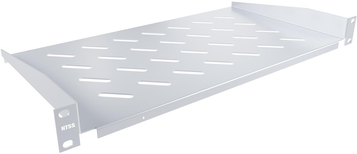 Полка стационарная NTSS NTSS-FF-250 1U нагр.:20кг. 19" 250мм серый (упак.:1шт) фото 1