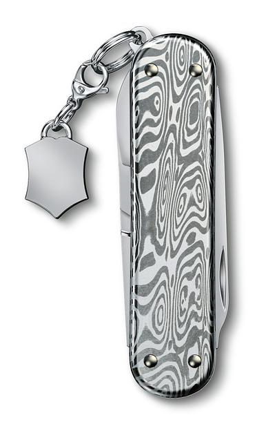 Нож перочинный Victorinox Classic Brilliant Damast (0.6221.34) 58мм 5функц. серебристый подар.коробка фото 3