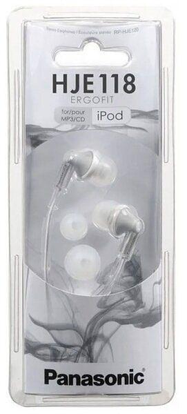 Наушники вкладыши Panasonic RP-HJE118GU 1.1м серебристый/белый проводные в ушной раковине (RP-HJE118GUS) фото 4