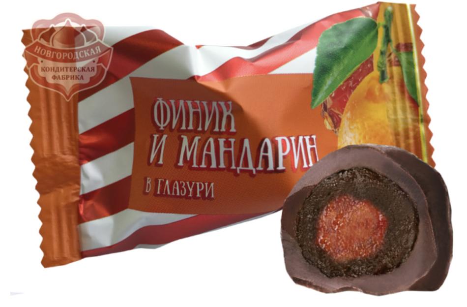 Конфеты «Финик и мандарин» в глазури фото 1
