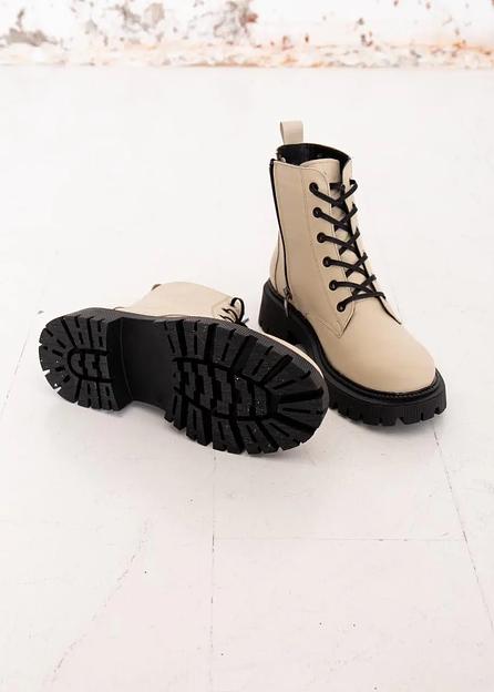 Ботинки зимние женские Onkei бежевая кожа, арт. M1041-1V ОПТ фото 4