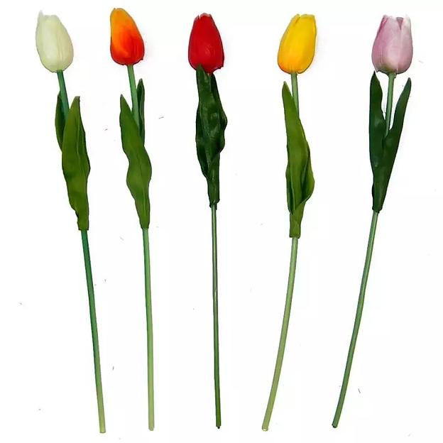 Тюльпан искусственный латексный 32см АВ32087 фото 1