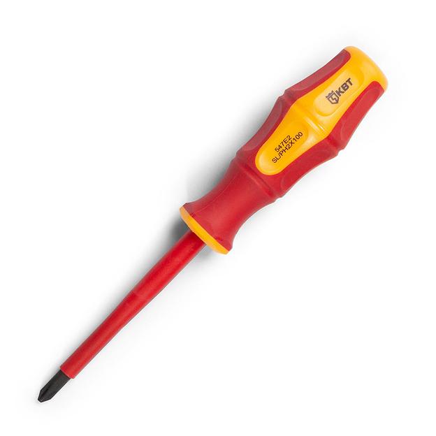 Отвертка диэлектрическая PH-FL2х100 серия ПРОФИ фото 1