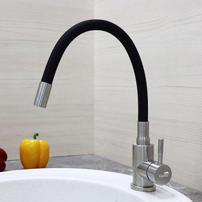 СМ-М Gatto 1700 с гибким изливом черный фото 1