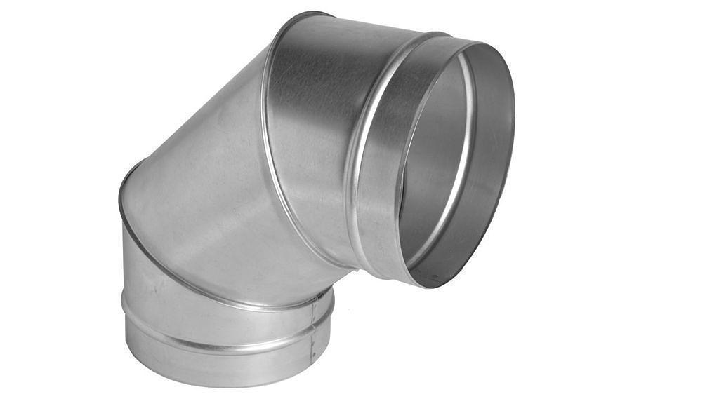 Отвод круглый D 630 90° из оцинкованной стали фото 1