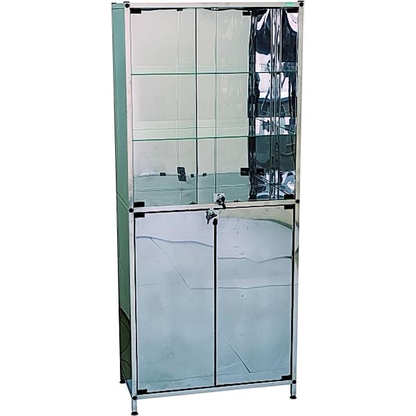 Шкаф медицинский из нержавеющей стали двустворчатый «ЭРГО» Э-114/Н-ШК фото 1