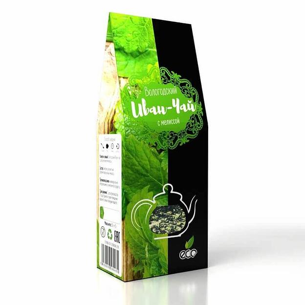 Иван-чай в сувенирной упаковке «Вологодский» с мелиссой, 50 г ОПТ фото 2