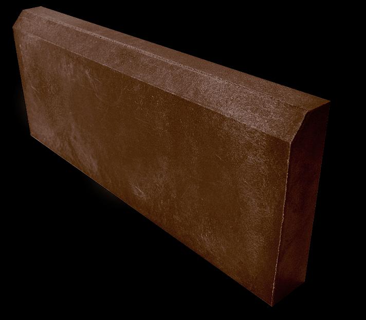 Бордюр полимерпесчаный 500х50х200 - коричневый фото 1