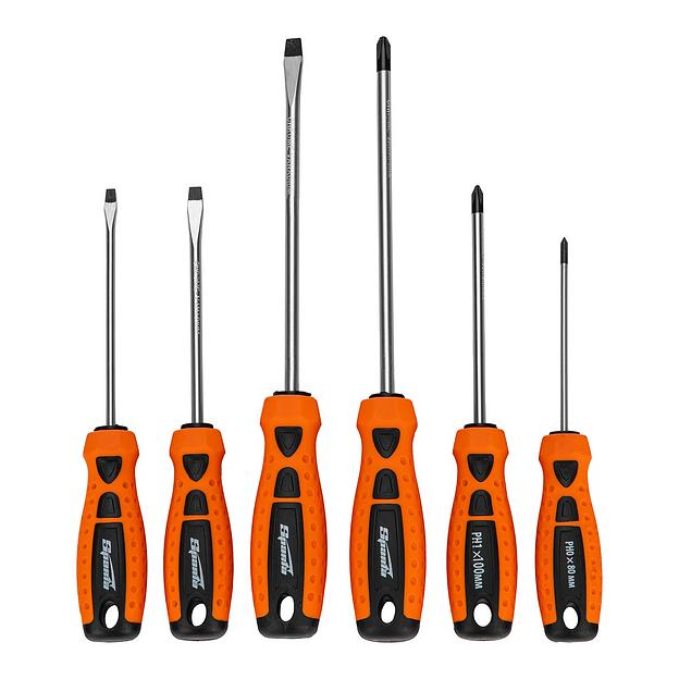 Набор отверток Point на полке, 6 шт., PH + SL, HCS, 2к рукоятка фото 1