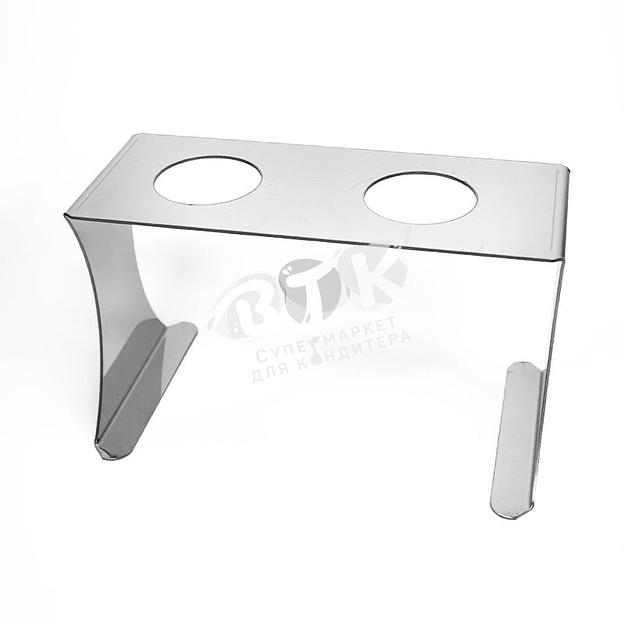 Подставка для рожков 2 ячейки 50 мм нержавеющая сталь фото 4