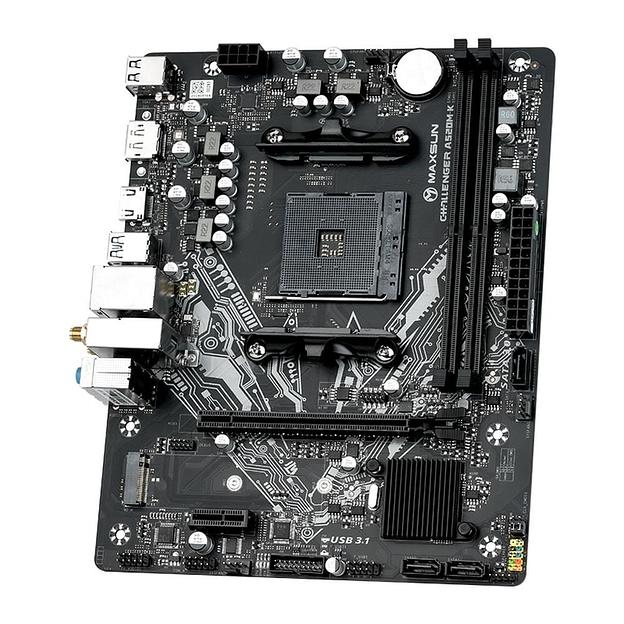Материнская плата Maxsun MS-Challenger A520M-K WIFI B550, AM4, 2*DDR4, 1*PCIEx16, 1*PCIEx1, 2*M.2, 4*USB3.2Gen1, 6*USB2.0, 3*SATA3.0, 1G, VGA, HDMI, M-ATX, RTL фото 2