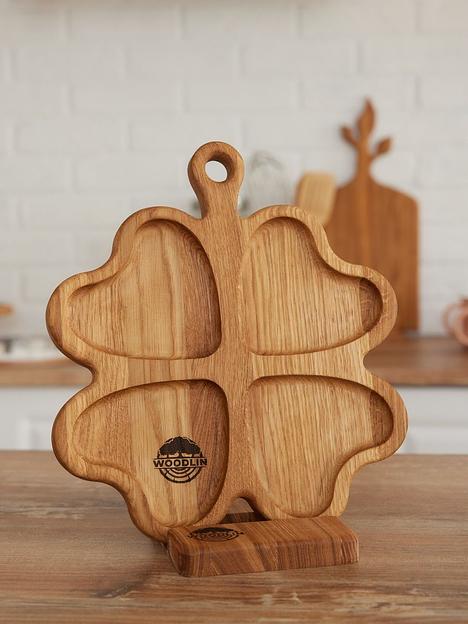 Менажница деревянная Woodlin «Клён» 28х28 см ОПТ фото 1