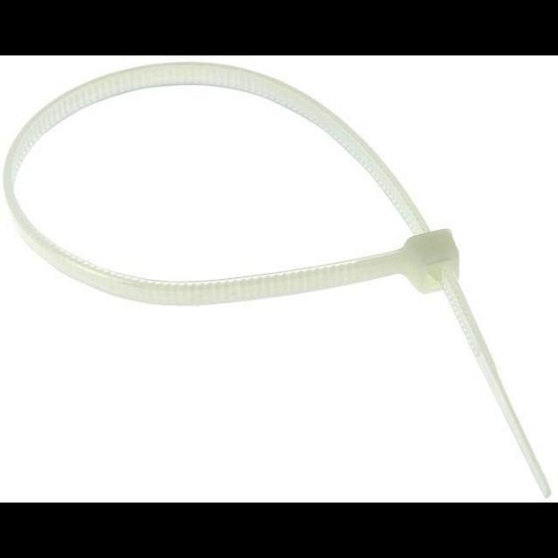 Хомут кабельный 3.6х370 нейл. бел. (уп.100шт) EKF plc-c-3.6x370 фото 1