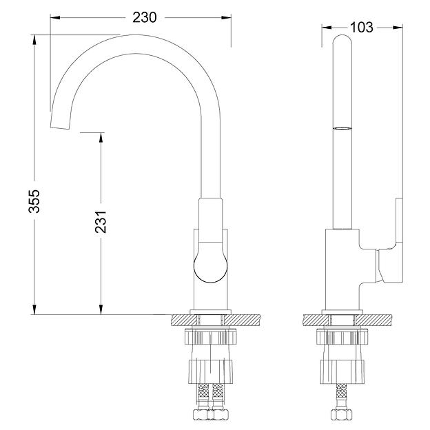 Смеситель Lemark Aura LM0605C для кухни фото 2