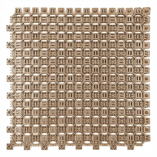 Optima Duos – грязезащитное двустороннее покрытие, толщина 9 мм, Цвет Бежевый RAL 1019, Толщина модуля 9 мм. фото 1