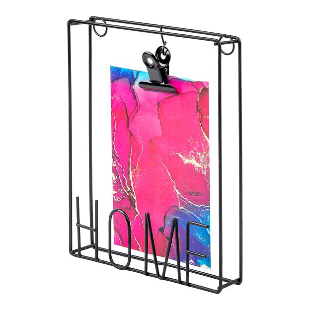 Металлическая фоторамка Дом, Д200 Ш155 В30, черный фото 1