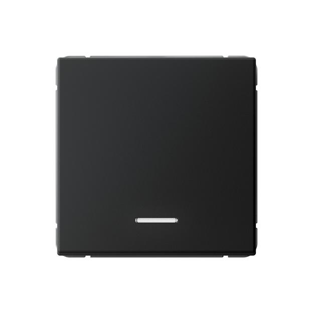 ARTGALLERY 1-клавишный ВЫКЛЮЧАТЕЛЬ с подсветкой, 10АХ, механизм, быстрозажимные клеммы, КАРБОН фото 1