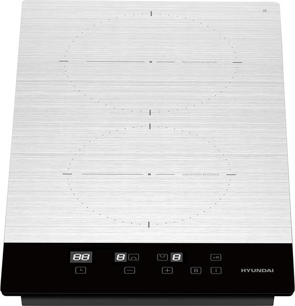 Индукционная варочная поверхность Hyundai HHI 3772 GR серебристый фото 2