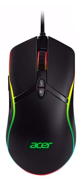 Мышь Acer OMW144 черный оптическая (3200dpi) USB (7but) фото 1