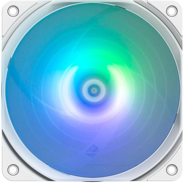 Вентилятор для корпуса ZALMAN ZM-AF120R ARGB WHITE, REVERSE, 120x120x25mm, 4-PIN PWM, 800-1500 RPM, 24,3 DBA MAX, HYDRO BEARING фото 1