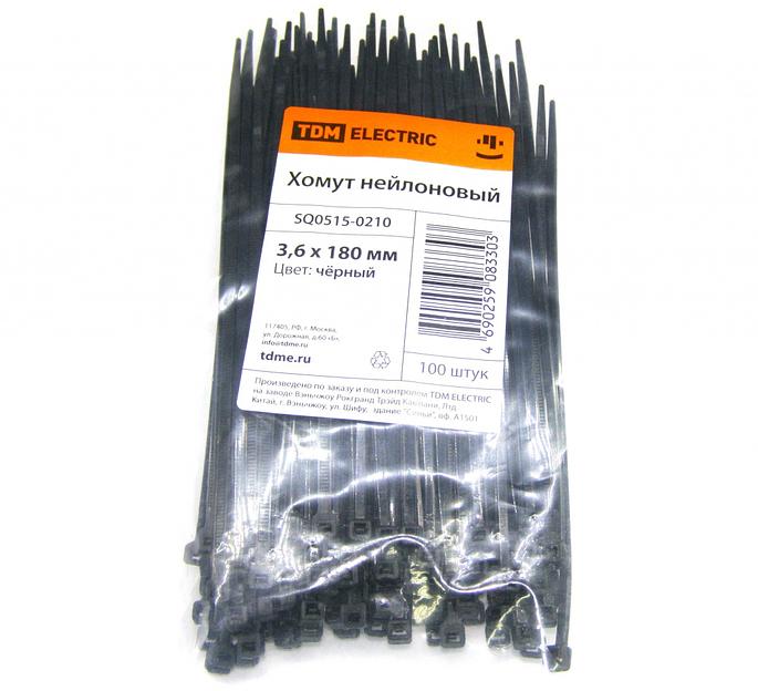 Хомут стяжка нейлон 3.6x180 мм фото 1