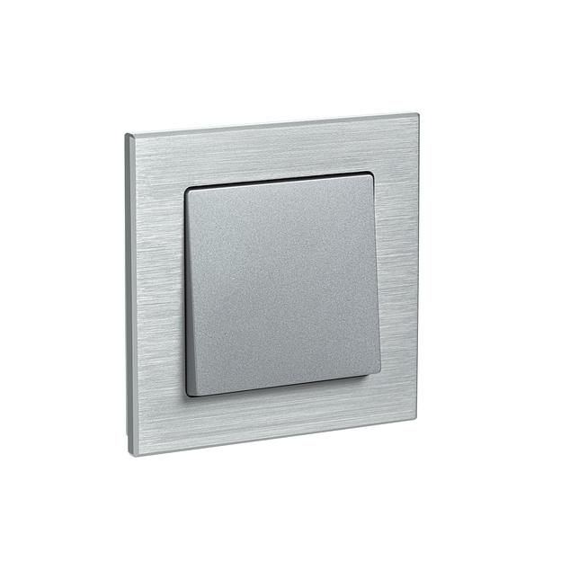 Systeme electric ATN312101 Рамка 1-постовая ATLASDESIGN NATURE, МЕТАЛЛ СЕРЕБРО фото 1