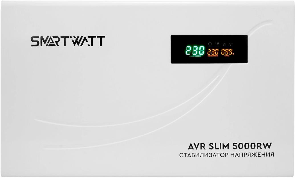 Стабилизатор напряжения Smartwatt SLIM 5000RW 5000ВА белый фото 1