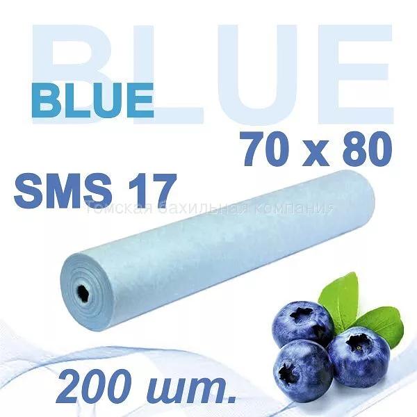Одноразовые медицинские простыни SMS голубые 70×80 в рулоне, 200 штук опт фото 1