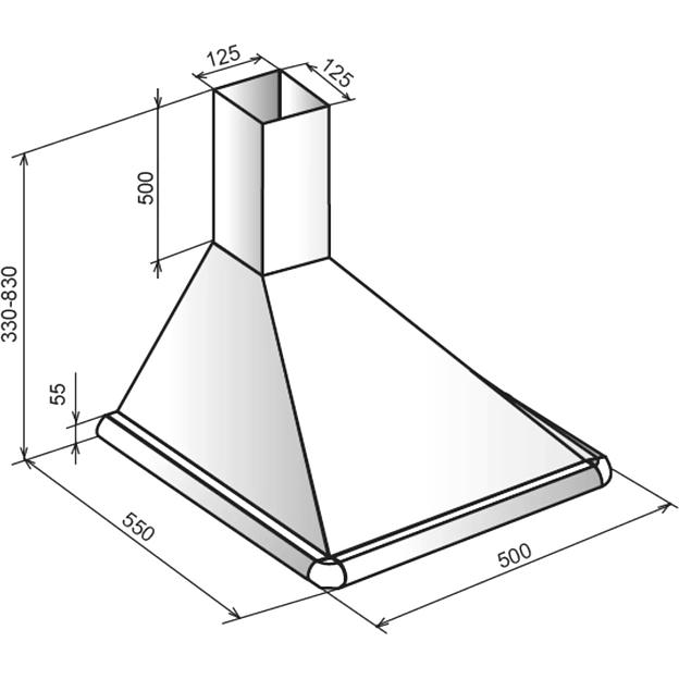 Вытяжка каминная Elikor SA6211WS белый управление: кнопочное (1 мотор) фото 8