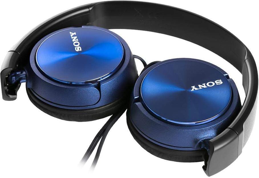 Гарнитура накладные Sony MDR-ZX310AP 1.2м голубой проводные оголовье фото 5