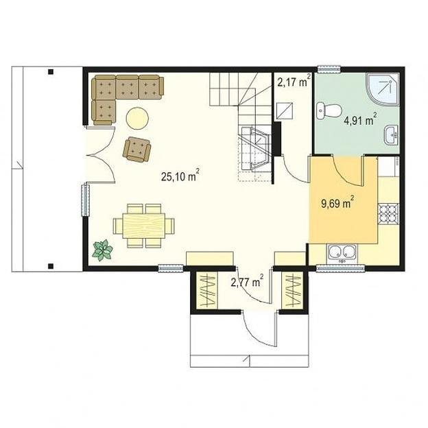 Проект каркасного дома «КД-830-15» под ключ фото 2