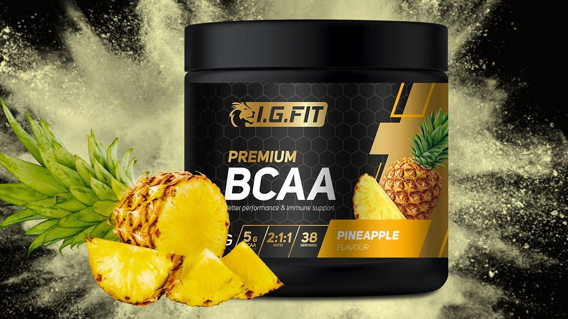 Комплексная пищевая добавка BCAA ананас с мерной ложкой, 210 гр фото 1