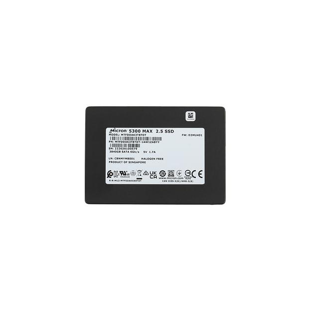 SSD накопитель Crucial 5300 Max MTFDDAK3T8TDT-1AW1ZABYY 3.8ТБ, 2.5", SATA III, SATA фото 1