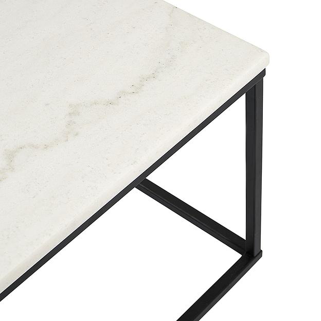 Столик журнальный Mayen, 90х40 см, белый/черный фото 8