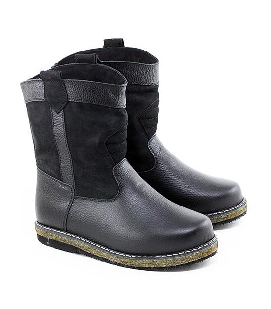 Мини-монголки мужские черные, войлочная подошва фото 1