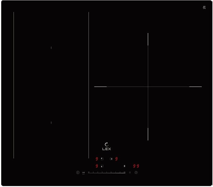 Индукционная варочная поверхность Lex EVI 631A BL черный фото 1