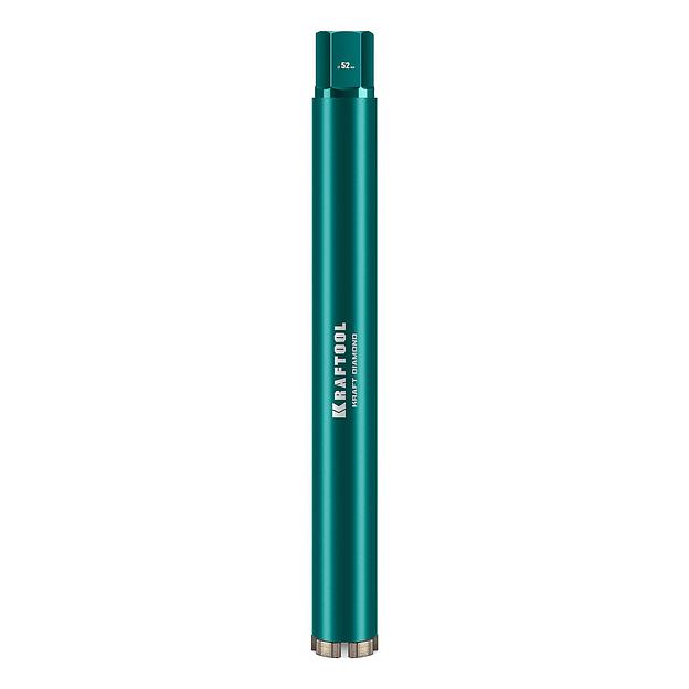 KRAFTOOL DIAMOND 52 мм (450 мм, 1 1/4″, лазерная сварка, сухое сверление с микроударом), алмазная коронка по железобетону (29825-052) фото 1