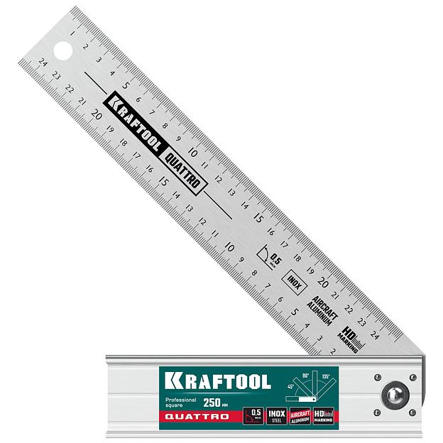 KRAFTOOL QUATTRO, 250 мм, 4 положения, складной столярный угольник (3444) фото 8