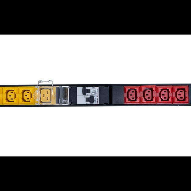 Блок электрических розеток на 18хIEC320 C13 и 6хIEC320 C19, шнур питания 3 м 5x6мм2 с вилкой IEC 60309 32A 3P+N+E (IP44) 1682.5х50.0х44.4мм фото 2