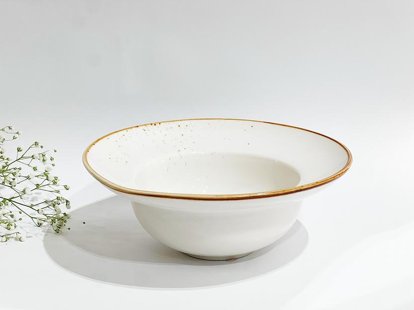 Тарелка фарфоровая для пасты 19.5 см «White collection» NGD009-1 white, опт фото 1