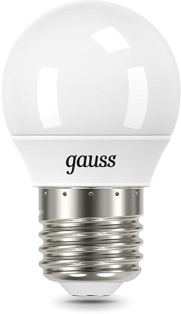 Лампа светодиодная Gauss 105102310 9.5Вт цок.:E27 шар 220B 6500K св.свеч.бел.хол. (упак.:10шт) фото 2