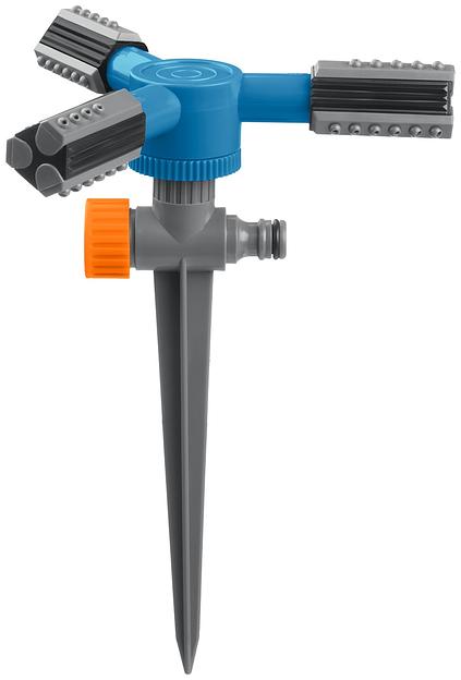 GRINDA RR-P, 75 м, 2 полив, 3 сопла, на пике, ударопрочный пластик, круговой распылитель, PROLine (40341) фото 4