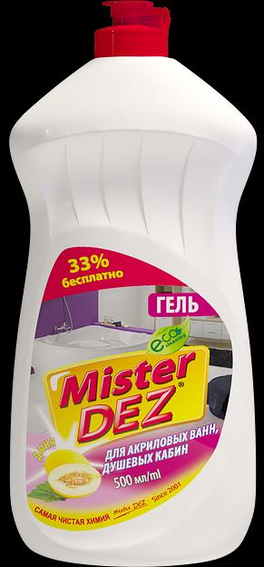 Гель для чистки акриловых ванн и душевых кабин "Дыня" Mister Dez Eco-Cleaning, 500 мл фото 1