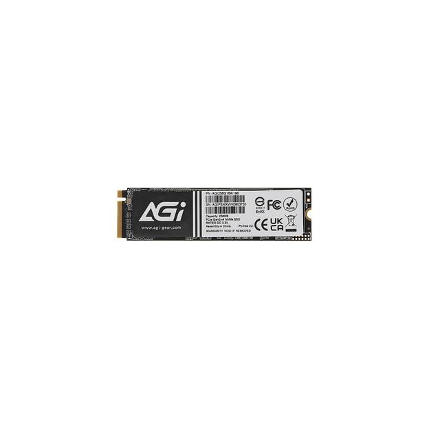 SSD накопитель AGI AI198 AGI256G16AI198 256ГБ, M.2 2280, PCIe 3.0 x4, NVMe, M.2, oem фото 1
