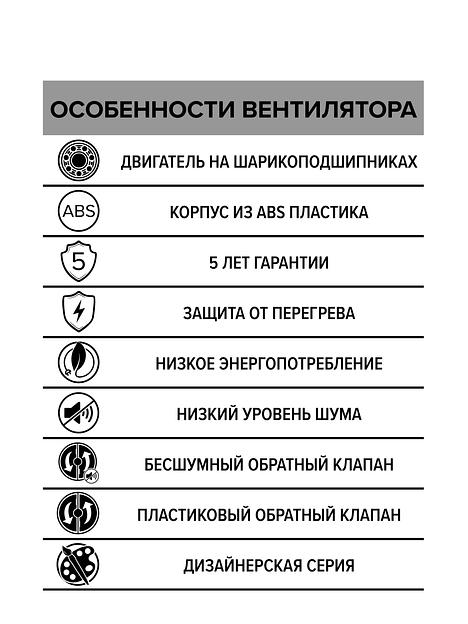 Бытовой вентилятор Breeze 5C Dark Gray metal Diciti опт фото 5