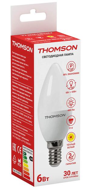 THOMSON LED CANDLE 6W 480Lm E14 3000K TH-B2013 фото 4