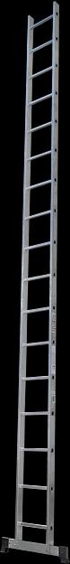 Лестница алюминиевая приставная NV 1210 на 17 ступеней ОПТ фото 1