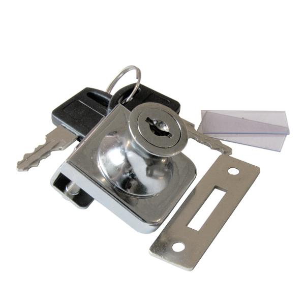 Замок LOCK.407.CR, 1 стекло накладной, хром фото 1