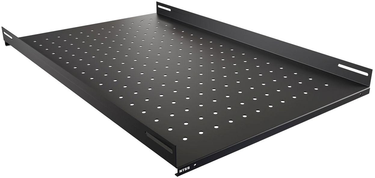 Полка стационарная NTSS NTSS-FS-H-1000-BL 1U нагр.:100кг. 19" 750мм черный (упак.:1шт) фото 1