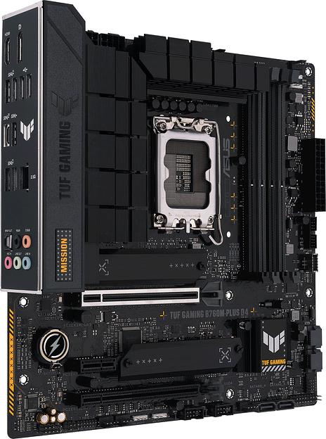 Материнская плата ASUS TUF GAMING B760M-PLUS D4, LGA1700, B760, 4*DDR4, HDMI+DP, 4xSATA3 + RAID, M2, Audio, Gb LAN, USB 3.2, USB 2.0, mATX; 90MB1DI0-M0EAY0 (TUF GAMING B760M-PLUS D4) фото 2